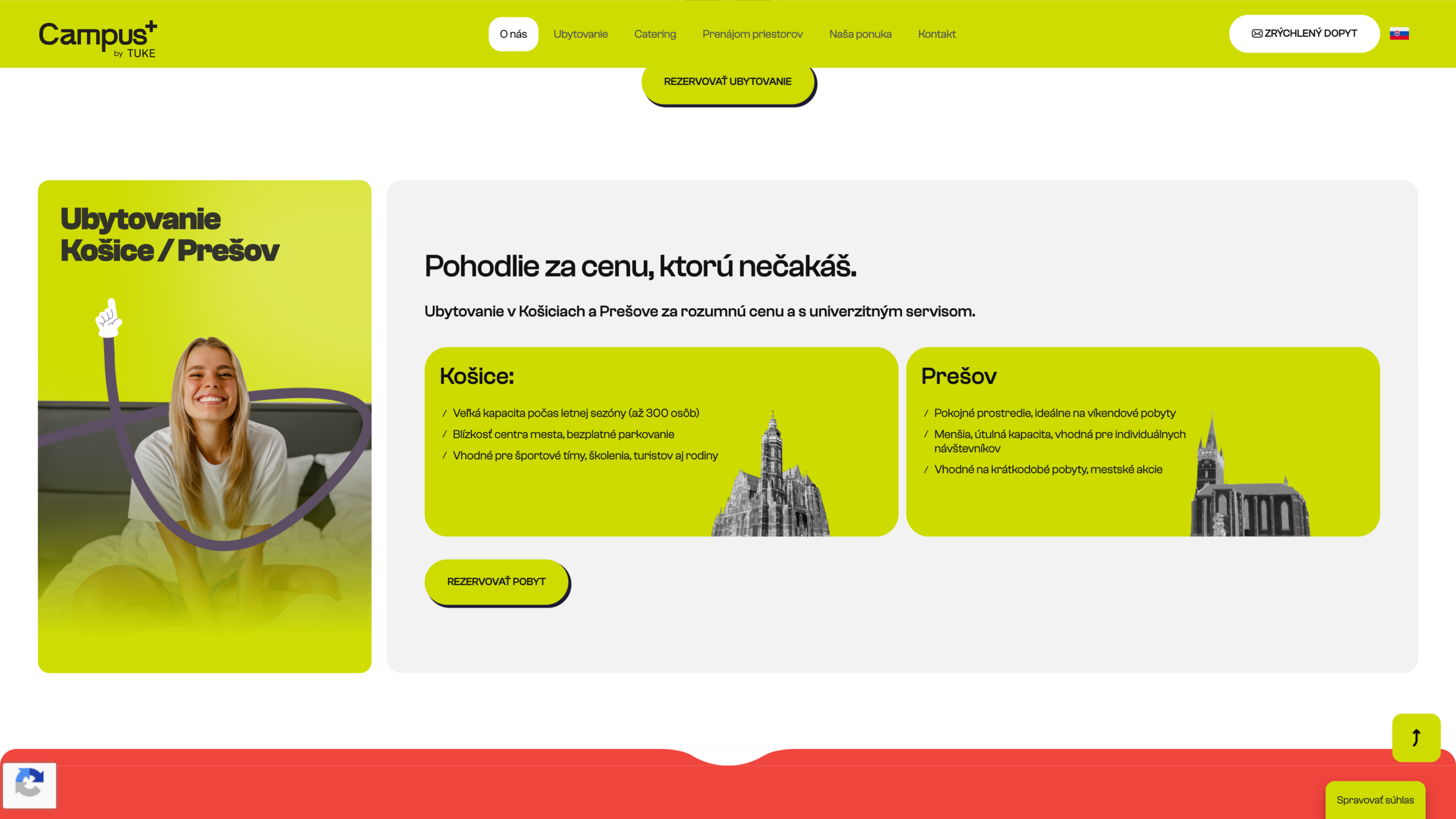 Campus+ webstránka desktop