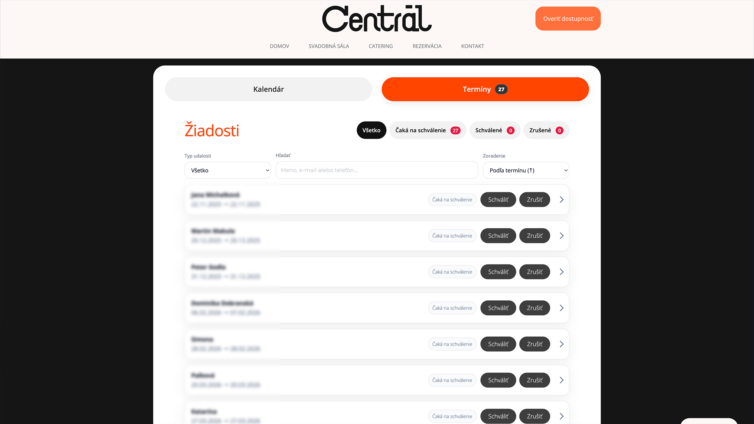 Interný systém objednávok